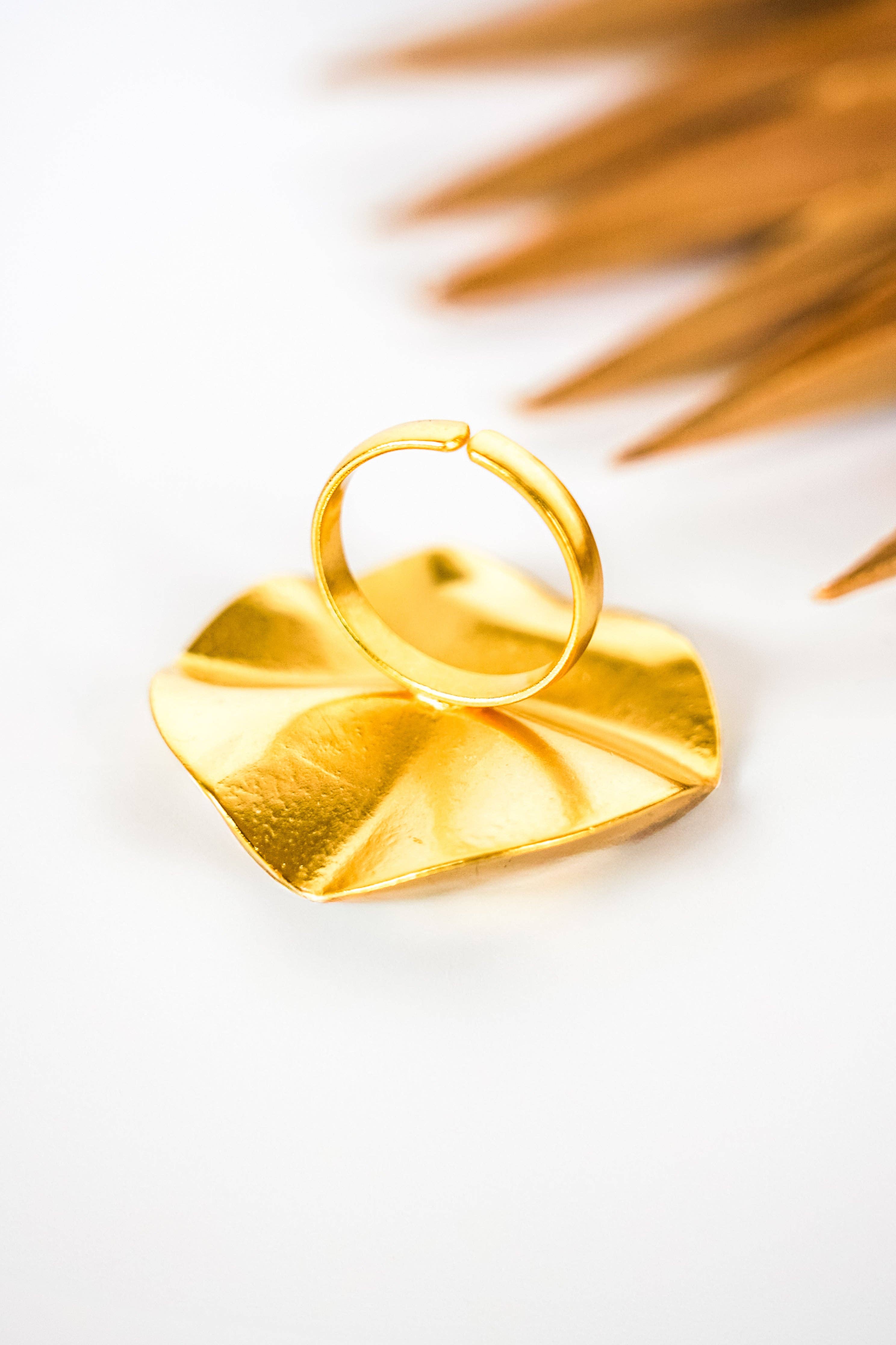 Waves of Gold Ring