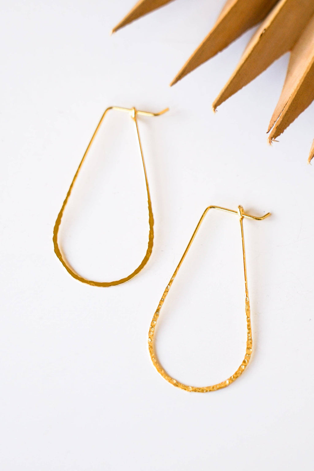 Golden Drop Hoop Earring