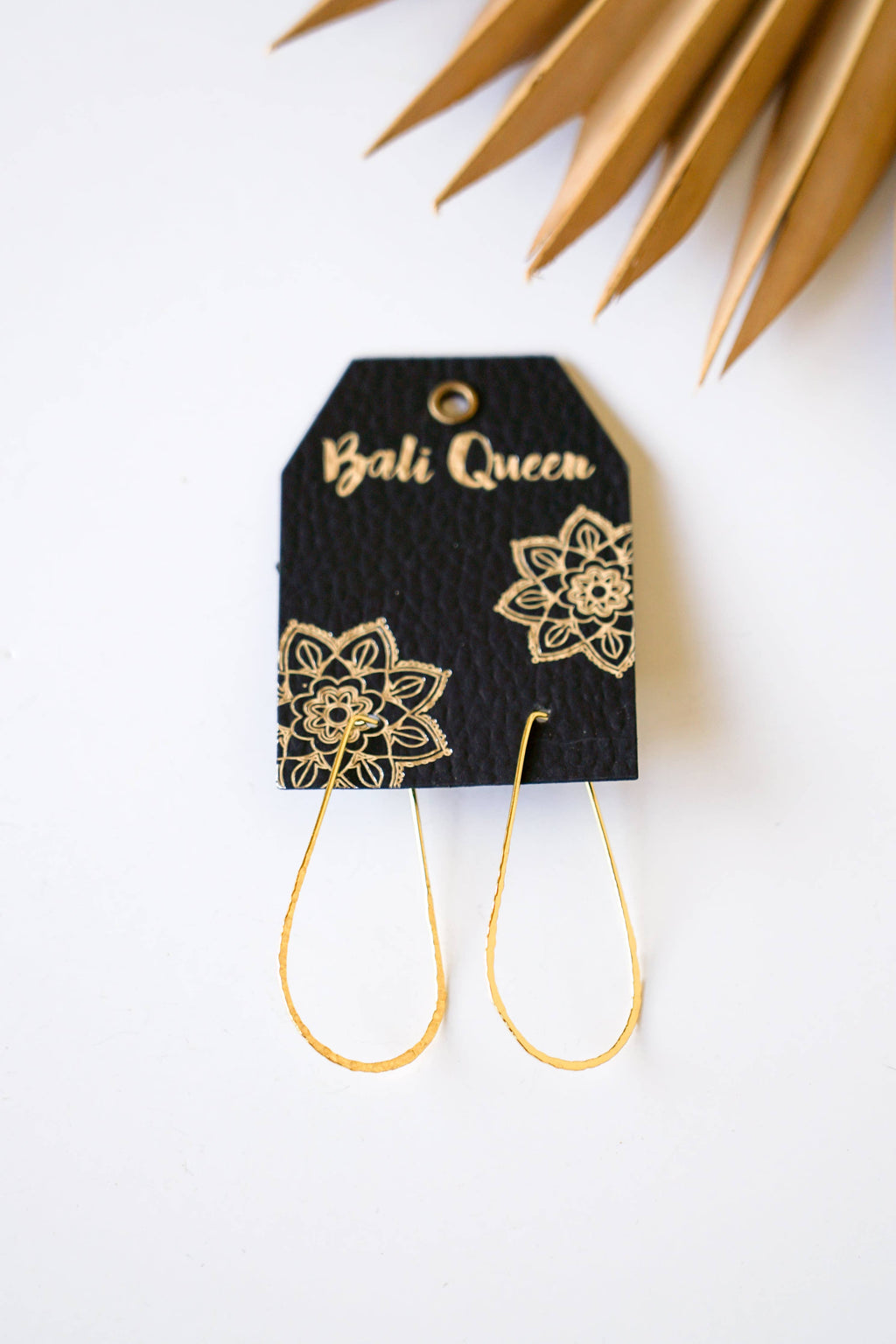 Golden Drop Hoop Earring