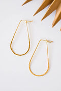 Golden Drop Hoop Earring